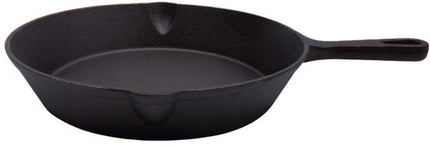 Hage - Gietijzeren Koekenpan - Cast Iron Frying Pan - Mini Bakpan - Natuurlijk Antiaanbak Effect - BBQ & Kampvuur - Voor Bakken, Braden, Grillen & Serveren - Ø20 x 4.5 cm - Zwart