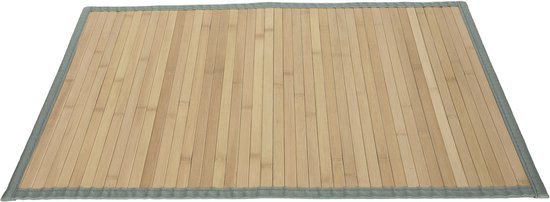 MPLCo bamboe badmat op rol – antislip, oprolbaar, 75 x 50 cm, naturel