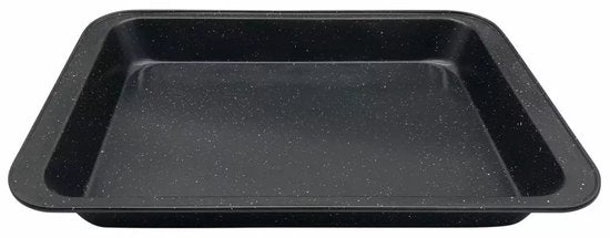 KINGHOFF Backform in Marmoroptik - Rechteckige Kuchenform 42,5 x 28,5 x 5 cm - Schwarze Antihaftbeschichtung - Ofenfest