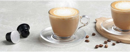 Vivalto Koffiemok met Schoteltje - Set van 6 - Glas - 170ml