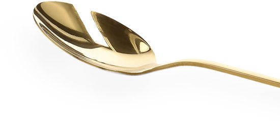 Homla Stilo latte lepels – set van 3 lange dessertlepels, RVS goud – foto 3