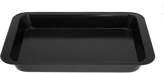 KINGHOFF Backform in Marmoroptik - Rechteckige Kuchenform 42,5 x 28,5 x 5 cm - Schwarze Antihaftbeschichtung - Ofenfest