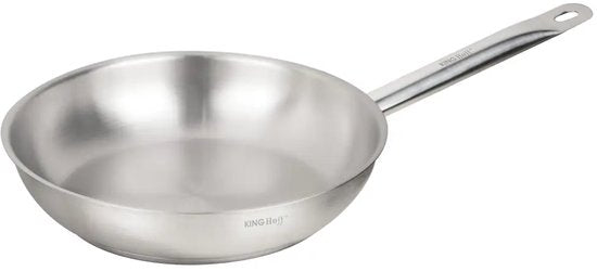 Kinghoff KH-2019 Stainless Steel Frying Pan – Ø24 cm – Without Non-Stick Coating