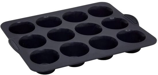 Silicon TOP Maxi silicone 12-cup muffin pan - reinforced rigid frame - non-stick - 40 x 30.5 x 4.5 cm - oven, freezer & dishwasher safe - 100% Platinum Silicone
