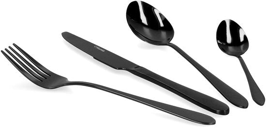HOMLA - ABELE - Cutlery set - 16 pieces - Black