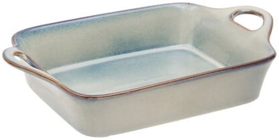 Serveerschaal - Ovenschaal - Bakvorm - Met Handvatten - Oven- en Magnetron & Vaatwasser - Stoneware - 1 Liter - 29 x 18 x 6,7 cm - Groen