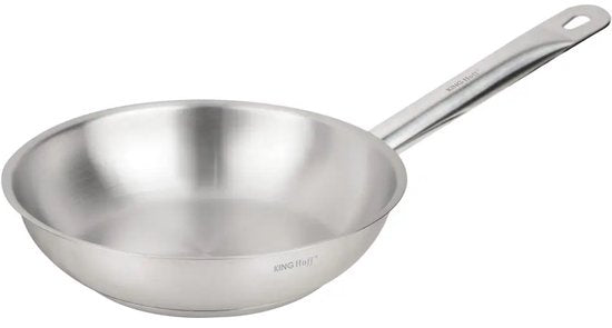Kinghoff KH-2018 Stainless Steel Frying Pan – Ø20 cm – Without Non-Stick Coating