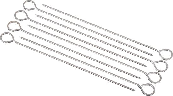 Metalen BBQ-spiesen, 24 stuks – vleespennen van 27,5 cm voor vlees en groente – foto 2