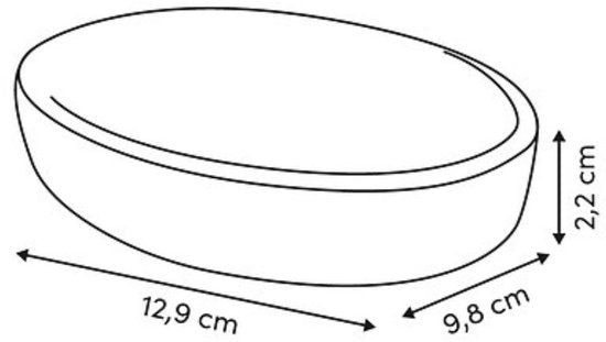 Zeepbakje Strio Keramiek - 13.3 cm Tarwe – Stijlvol Badkameraccessoire - Zeephouder - Gele strepen - Zeep bakje - Keramisch