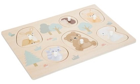 2-Piece Wooden Puzzle Set - Educational Children's Toy Wooden Puzzles - Mother & Baby 6-Piece Puzzle & Number Puzzle - Montessori Toy - Multicolor
