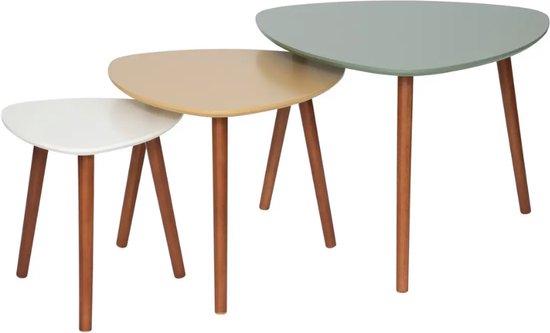 Design Atmosphera Miléo – 3er-Set Beistelltische – Multi