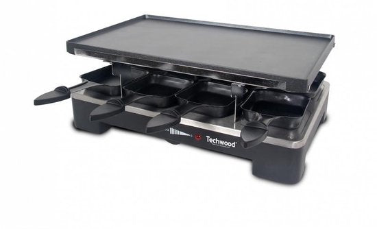 Techwood – Raclette – grill – omkeerbare bak/grillplaat – 8 personen