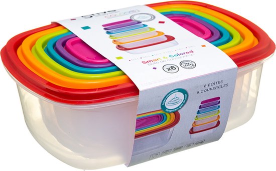 5Five vershoudbakjes nestbaar, 4-delig – BPA-vrij, luchtdicht, voor meal prep – foto 13