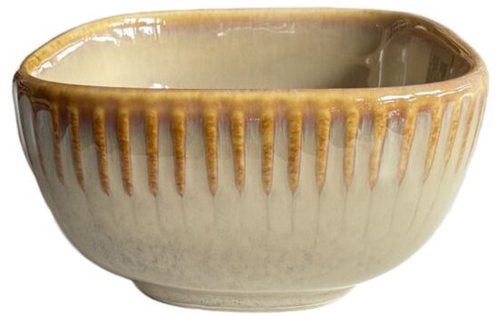 MPLCo Ombres dipschaaltje van keramiek – 250 ml, 10 x 10 cm, lichtbruin