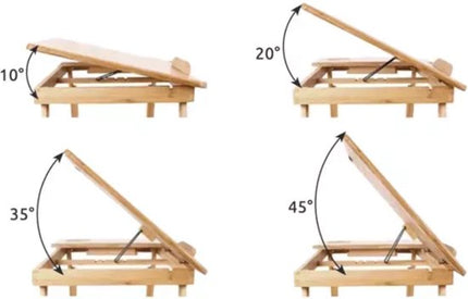 Ruhhy Bamboe Laptopstandaard - Perfec voor Ergonomisch Werken - Voor Laptops tot 17 inch