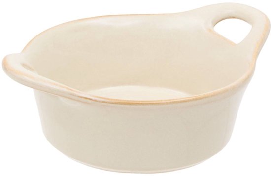Plat rond en céramique Terre Inconnue D.12cm beige