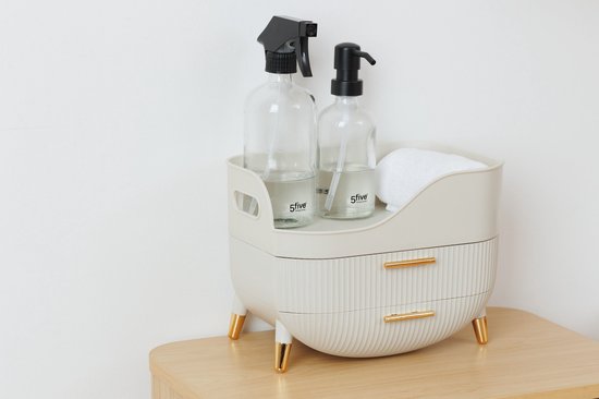 5Five Alba Storage Box 2L / compartment - Organizer - 26 x 19 x 20 cm - Beige