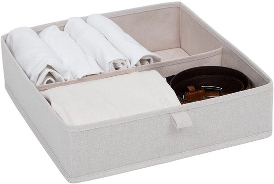 Schubladen-Organizer Kleiderschrank 16 Fächer Five® - Dressy + - Beige - Faltbar