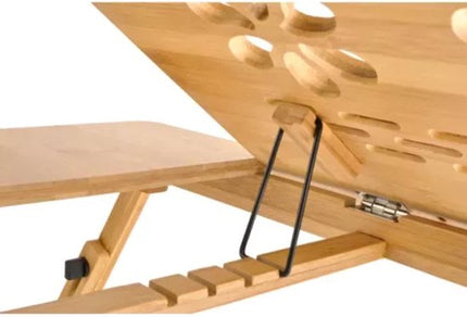 Ruhhy Bamboe Laptopstandaard - Perfec voor Ergonomisch Werken - Voor Laptops tot 17 inch