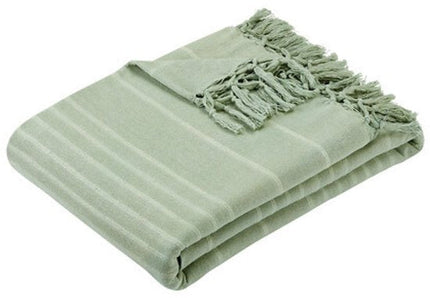 Atmosphera - Plaid Anjali Terracotta - 160 x 220 cm Met Franjes - Rayon