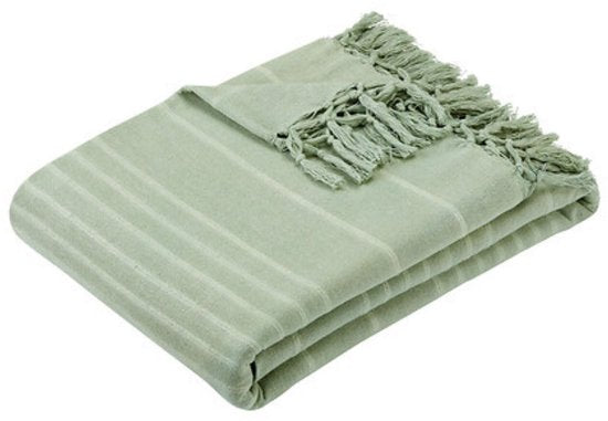 Atmosphera plaid Anjali met franjes – rayon, 160 x 220 cm
