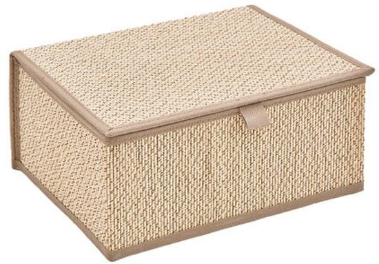 Bamboe opbergdozen set van 3 (S, M, L) met deksel – beige, rechthoekig – foto 2