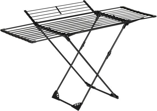 Kinghoff Foldable Drying Rack – Up to 20 kg – 108-180 cm – Black