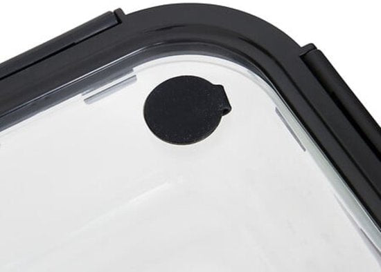 Clipeatplus Glass Food Storage Container - Meal Prep & Food Container - Borosilicate Glass Storage Box - Microwave & Dishwasher Safe - Square - 0.5 Liters - approx. 15.2 x 15.2 x 6.9 cm - Transparent