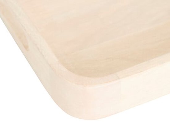 Dienblad - Serveerblad - Serveerplank - Dienblad van Mangohout - Vierkant Serveerblad - Decoratief Dienblad voor Serveren, Koffie & Woondecoratie - Voedselveilig - Hout - 34,5 x 34,5 cm - Naturel