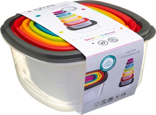 5Five vershoudbakjes nestbaar, 4-delig – BPA-vrij, luchtdicht, voor meal prep – foto 5