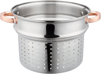 Klausberg 7739 - Kookpan met pasta inzetpan - 2 delig - 24 cm - 7.5 liter - rvs - alle warmtebronnen