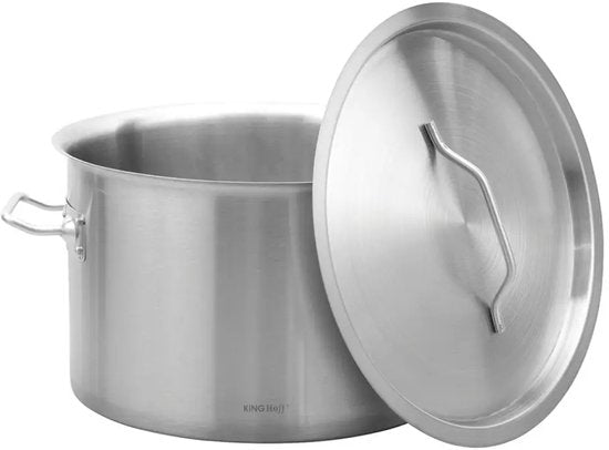Kochtopf – Gastronomie-Topf – Großer Suppentopf mit Deckel – Suppentopf – Induktionsgeeignet – für Suppen, Pasta & Eintöpfe – 17 l – Ø 32 cm – Edelstahl