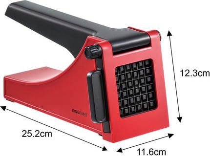 Kinghoff 1912 - Frietsnijder - 36 x 10 mm stukken - RVS messen - Rood
