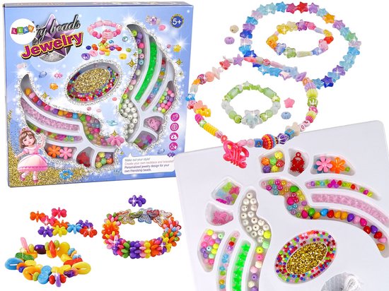 Sieraden Maakset Voor Meisjes - DIY Kralenset Met Bedels - Knutselset Armbandjes & Kettingen Maken - Cadeau Voor Kinderen 5+ Jaar