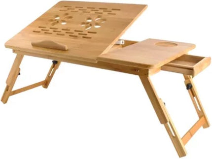 Ruhhy Bamboe Laptopstandaard - Perfec voor Ergonomisch Werken - Voor Laptops tot 17 inch