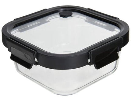 Clipeatplus Glazen Vershoudbakje - Meal Prep & Voedselcontainer - Bewaardoos van Borosilicaatglas - Magnetron & Vaatwasser Bestendig - Vierkant - 0.75 Liters - ca. 17.2 x 17.2 x 7.3 cm - Transparant