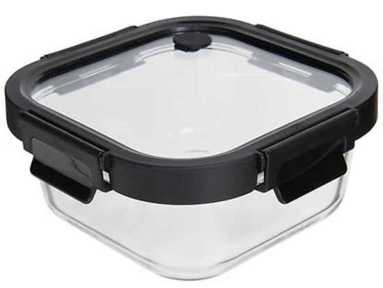 Clipeatplus glazen vershoudbakje 0,75 liter – vierkant, borosilicaatglas