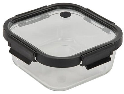 Clipeatplus Glazen Vershoudbakje - Meal Prep & Voedselcontainer - Bewaardoos van Borosilicaatglas - Magnetron & Vaatwasser Bestendig - Vierkant - 1.1 Liters - ca. 19.3 x 19.3 x 8.1 cm - Transparant