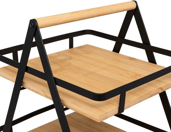5Five aanrecht rekje 2-laags – metaal en bamboehout, 30 x 22 x 29 cm – foto 3
