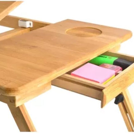Ruhhy Bamboe Laptopstandaard - Perfec voor Ergonomisch Werken - Voor Laptops tot 17 inch