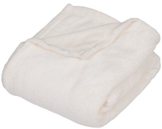 2-in-1 Kuschelkissen und Decke - Mit Reißverschluss - Decke & Kissen - Für Kinder - Hunde-Design - Polyester - 150 x 100 cm - Weiß