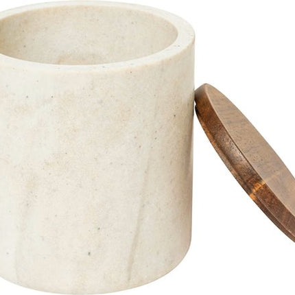 5Five Como Porte-coton – Effet marbre – Ø10xH11cm – Beige