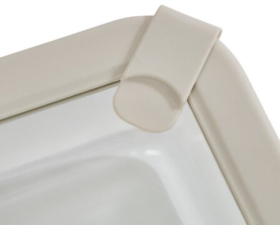 5-Delige - Vershoudbakjesset - Meal Prep Bakjes - Lunchbox - Rechthoekige Bewaardozen van Borosilicaatglas - Magnetron- & Vaatwasserbestendig - 950ml - 20.3 x 15.2 x 6.2 cm - Transparant met Grijs Deksel