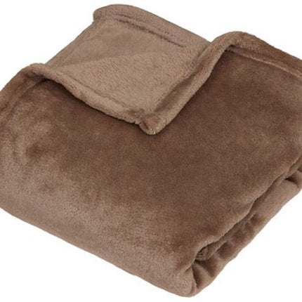 2-in-1 Knuffelkussen en Dekentje - Met Rits - Deken & Kussen - Voor Kinderen - Hondenontwerp - Polyester - 150 x 100 cm - Bruin