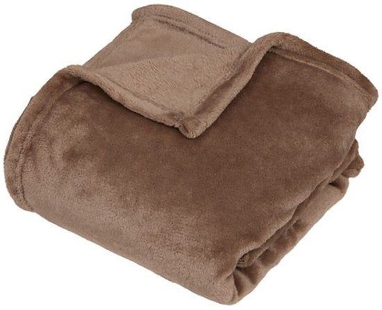 2-in-1 Plush Pillow and Blanket - With Zipper - Blanket & Pillow - For Kids - Dog Design - Polyester - 150 x 100 cm - Brown