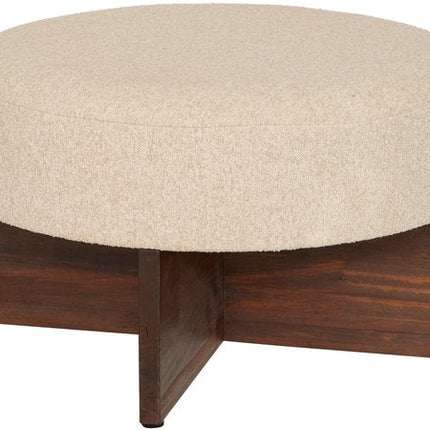 Atmosphera Kayan Poef Bouclé - Ø50xH30cm - Beige