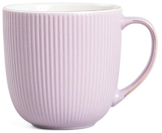 Homla - Mug - Coffee Mug - Tea Mug - Set of 6 - Large Cup - Dishwasher-safe Mug - Modern Tableware Mug - Ceramic - 350ml - Purple
