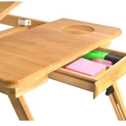 Ruhhy Bamboe Laptopstandaard - Perfec voor Ergonomisch Werken - Voor Laptops tot 17 inch