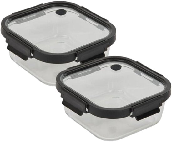 Glazen vershoudbakjes met deksel – set van 2, 1,1 liter, borosilicaatglas