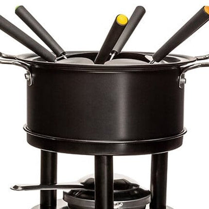 Five Service à fondue - 6 personnes - noir - fondue au chocolat - fondue au fromage - D19 cm